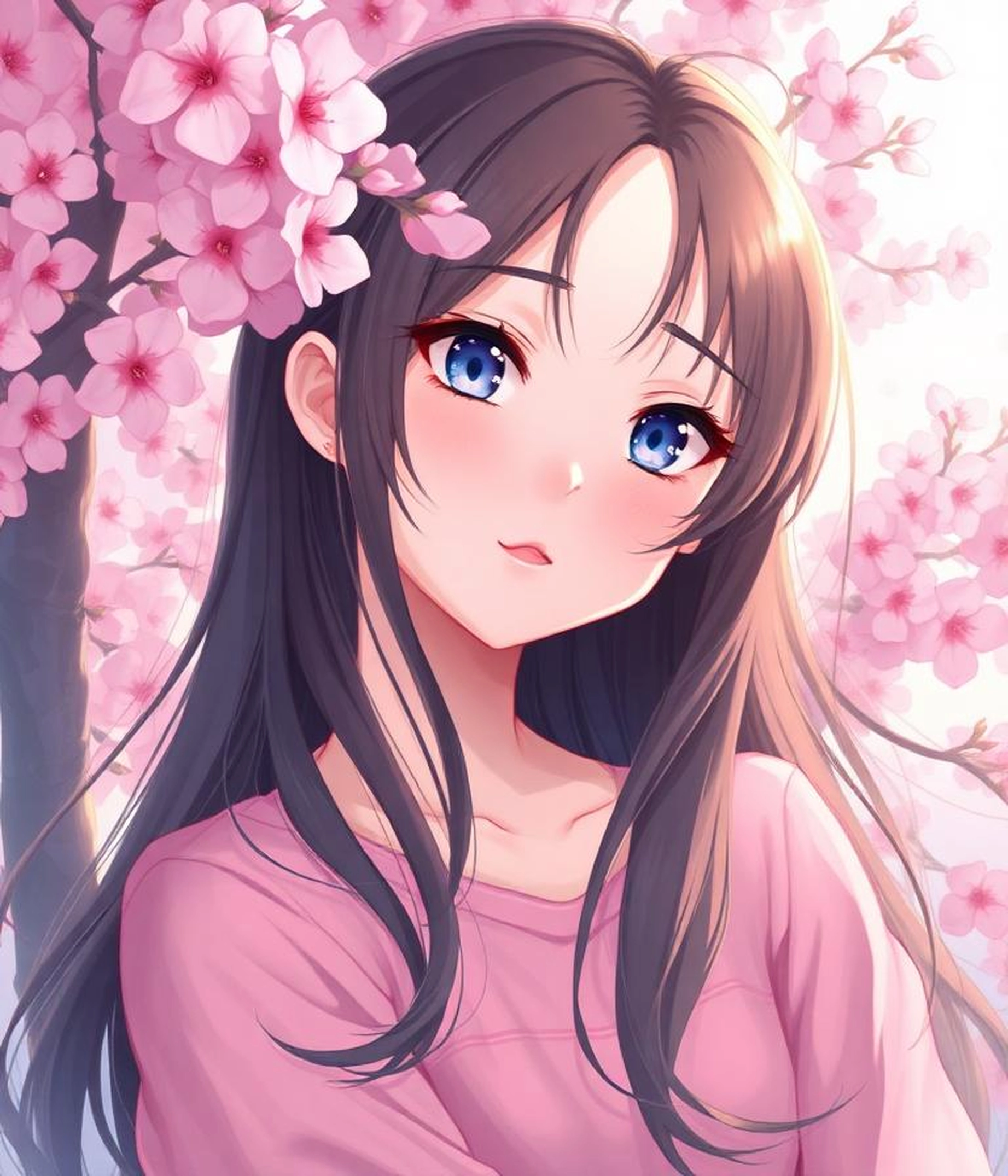樱花少女肖像